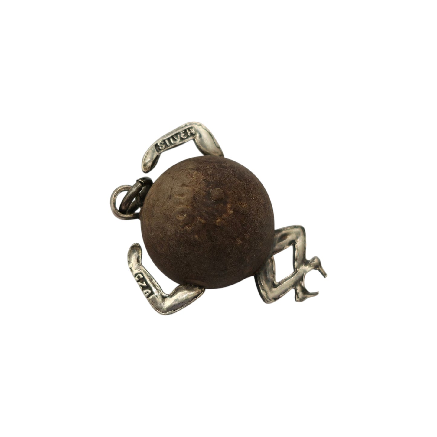 Antique Silver "Touch Wud" Lucky Charm