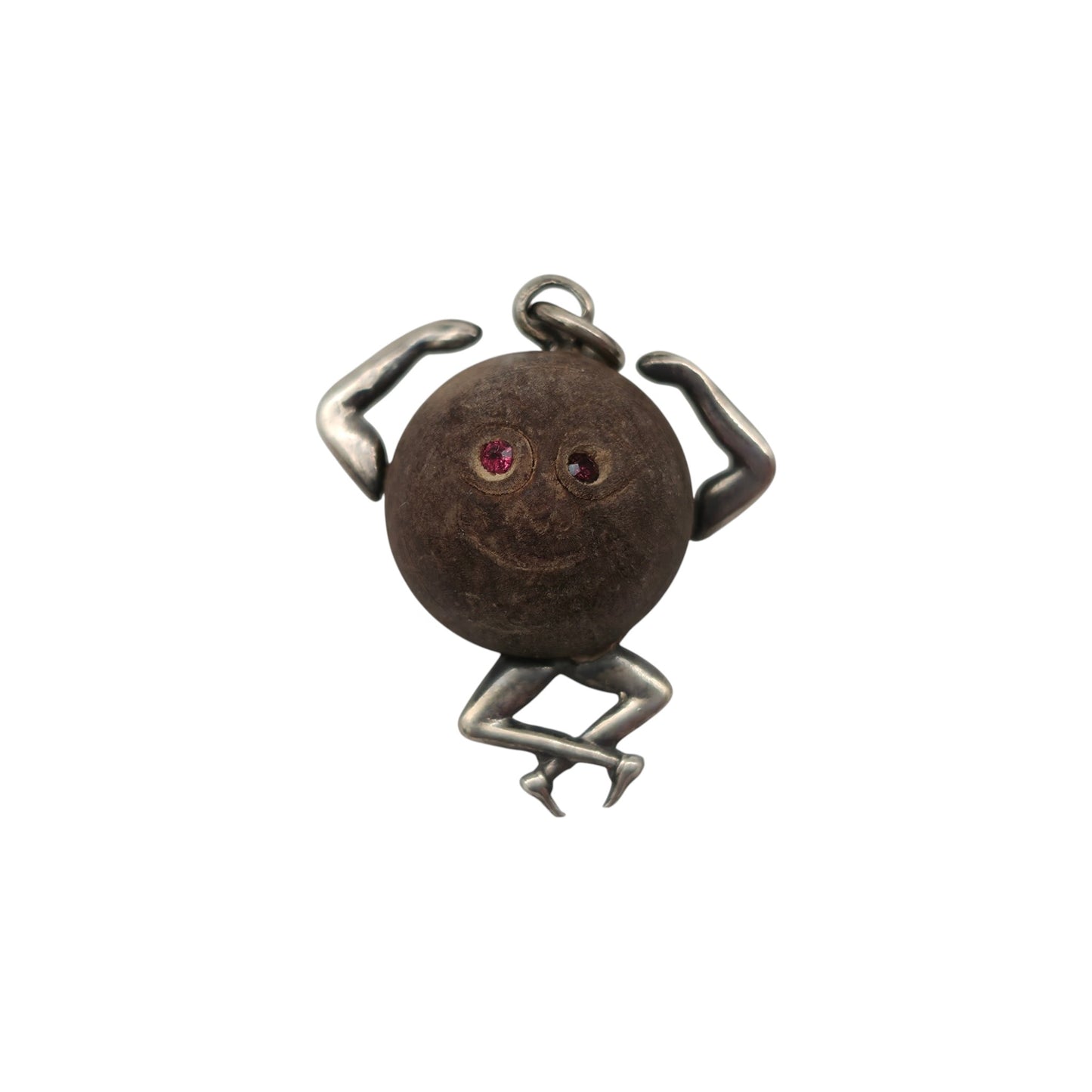 Antique Silver "Touch Wud" Lucky Charm