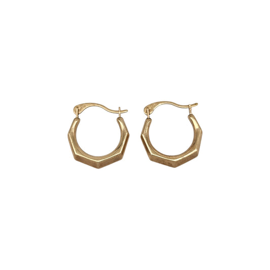 Pair of 9ct 375 Yellow Gold Hoop Earrings