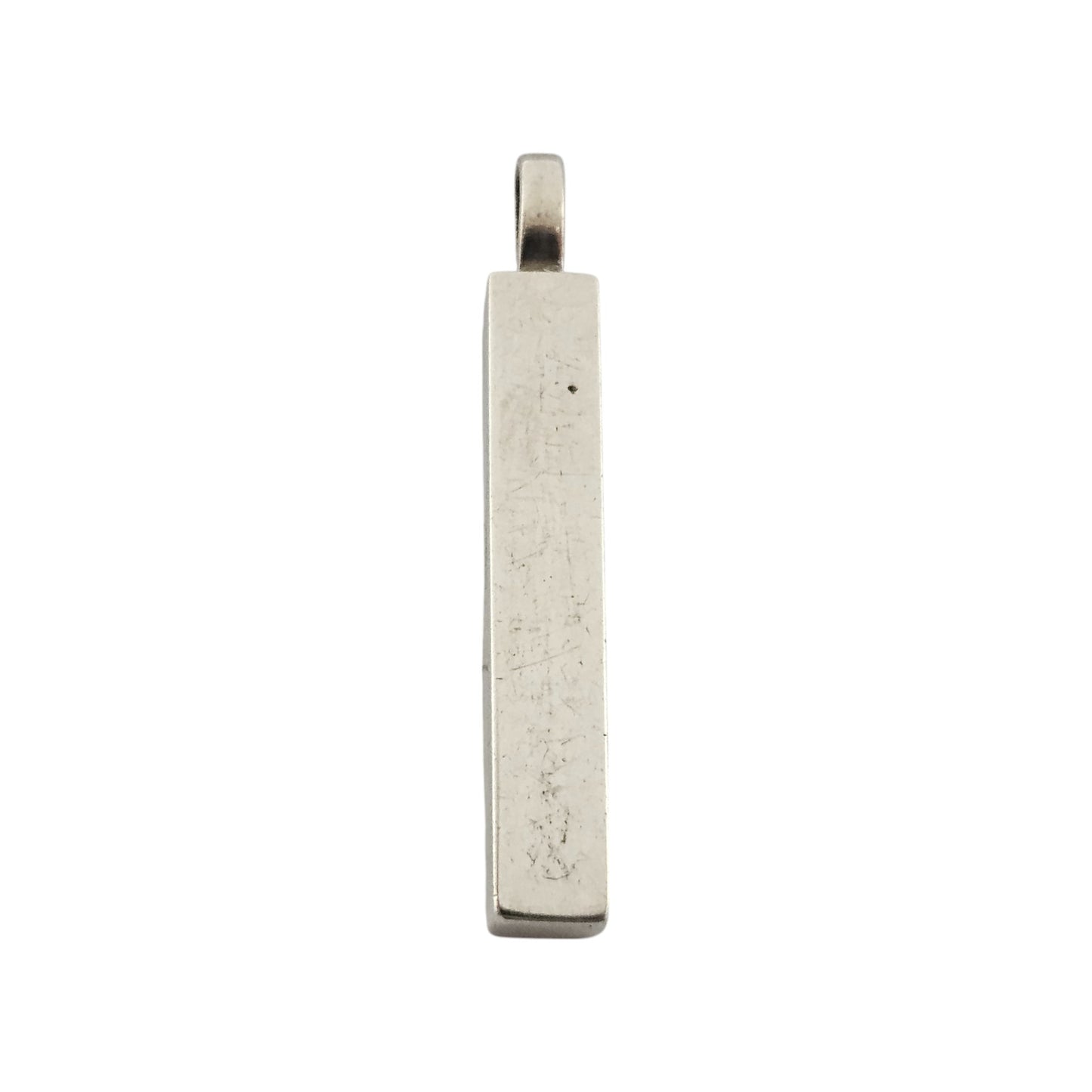 Solid Sterling Silver Ingot Pendant 1977 by GS L 3.4 cm 14 g