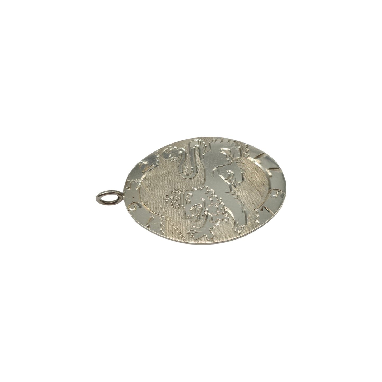 Solid Sterling Silver Ingot Pendant 1977 by B&S 4.1 cm 15 g.