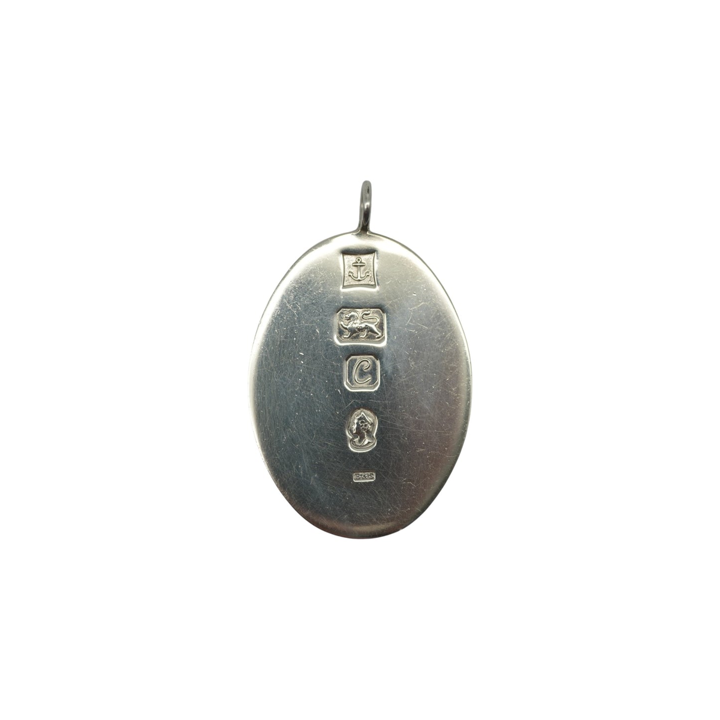 Solid Sterling Silver Ingot Pendant 1977 by B&S 4.1 cm 15 g.