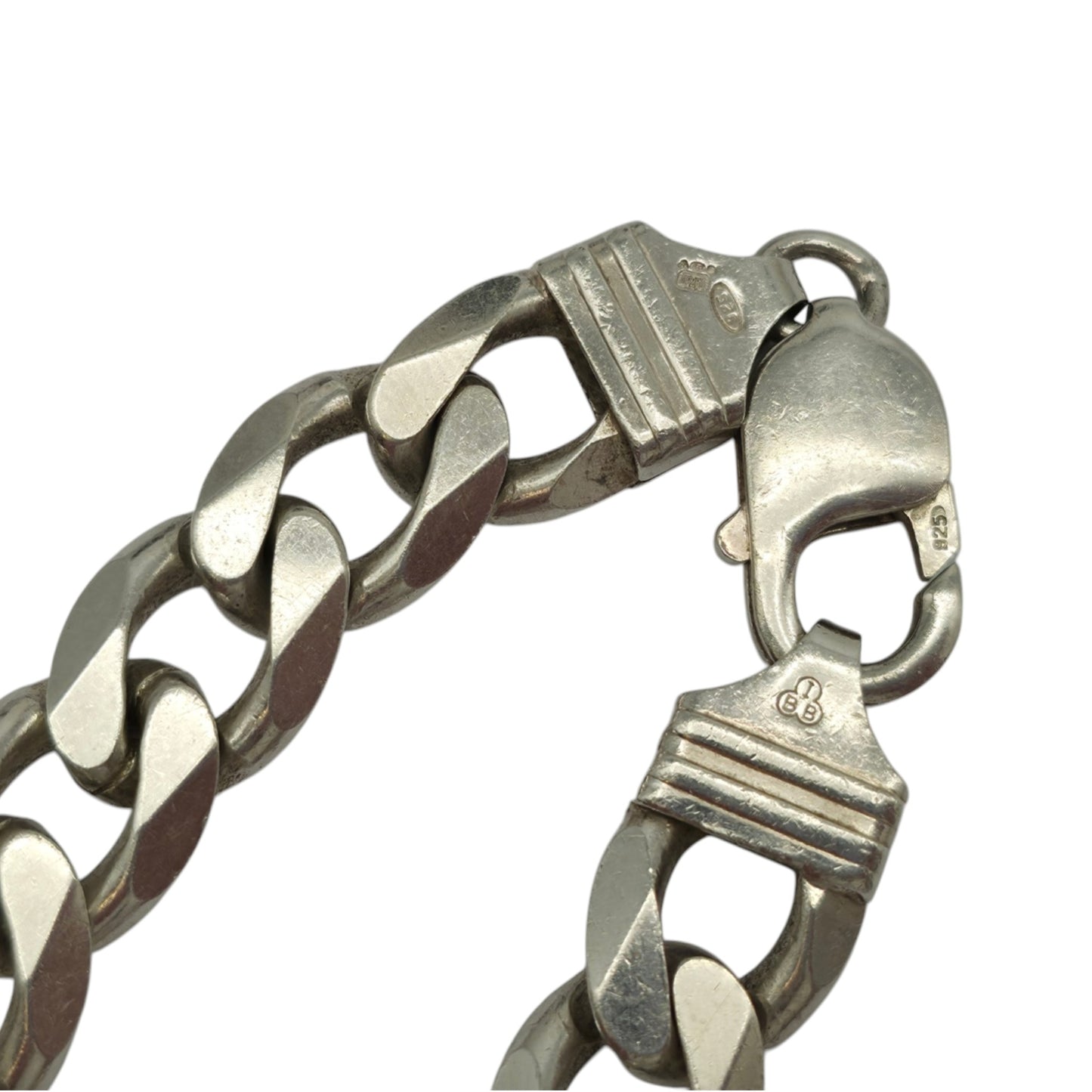 Sterling Silver Curb Link Bracelet L 20.5 cm 34 g.