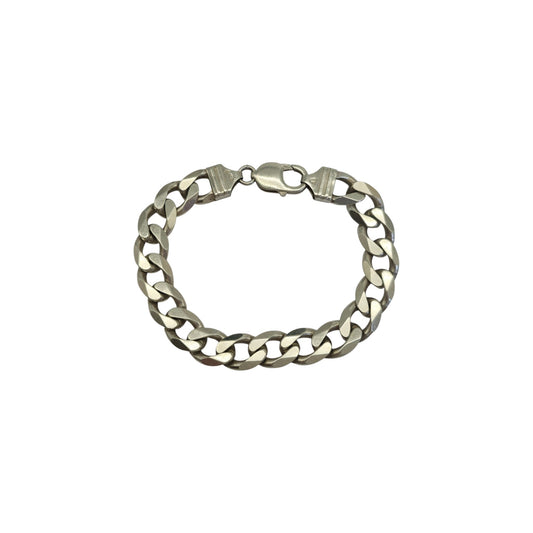 スターリングシルバーカーブリンクブレスレット 長さ20.5cm 34g