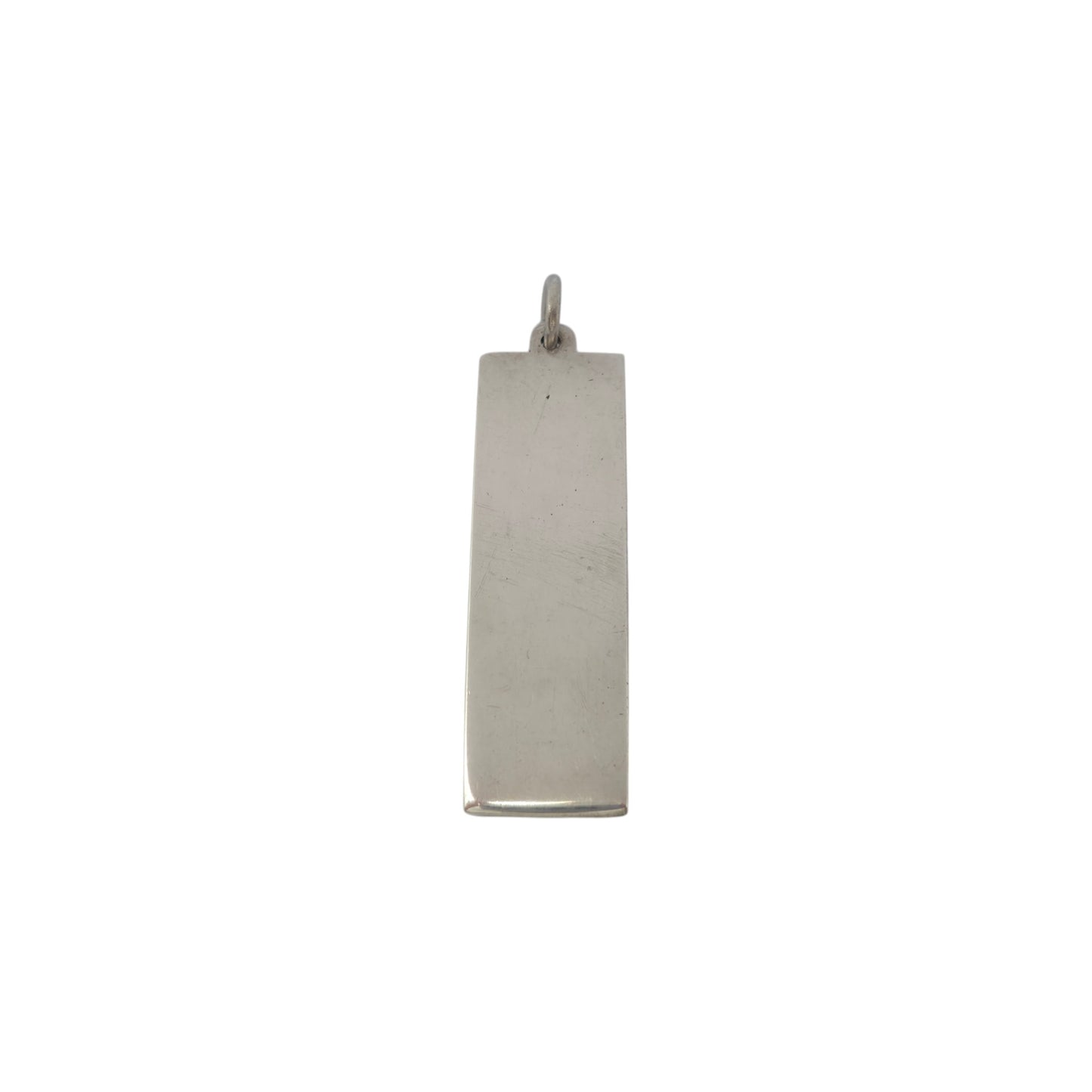 Sterling Silver Ingot Pendant 1977 L 3.9 cm 15 g.