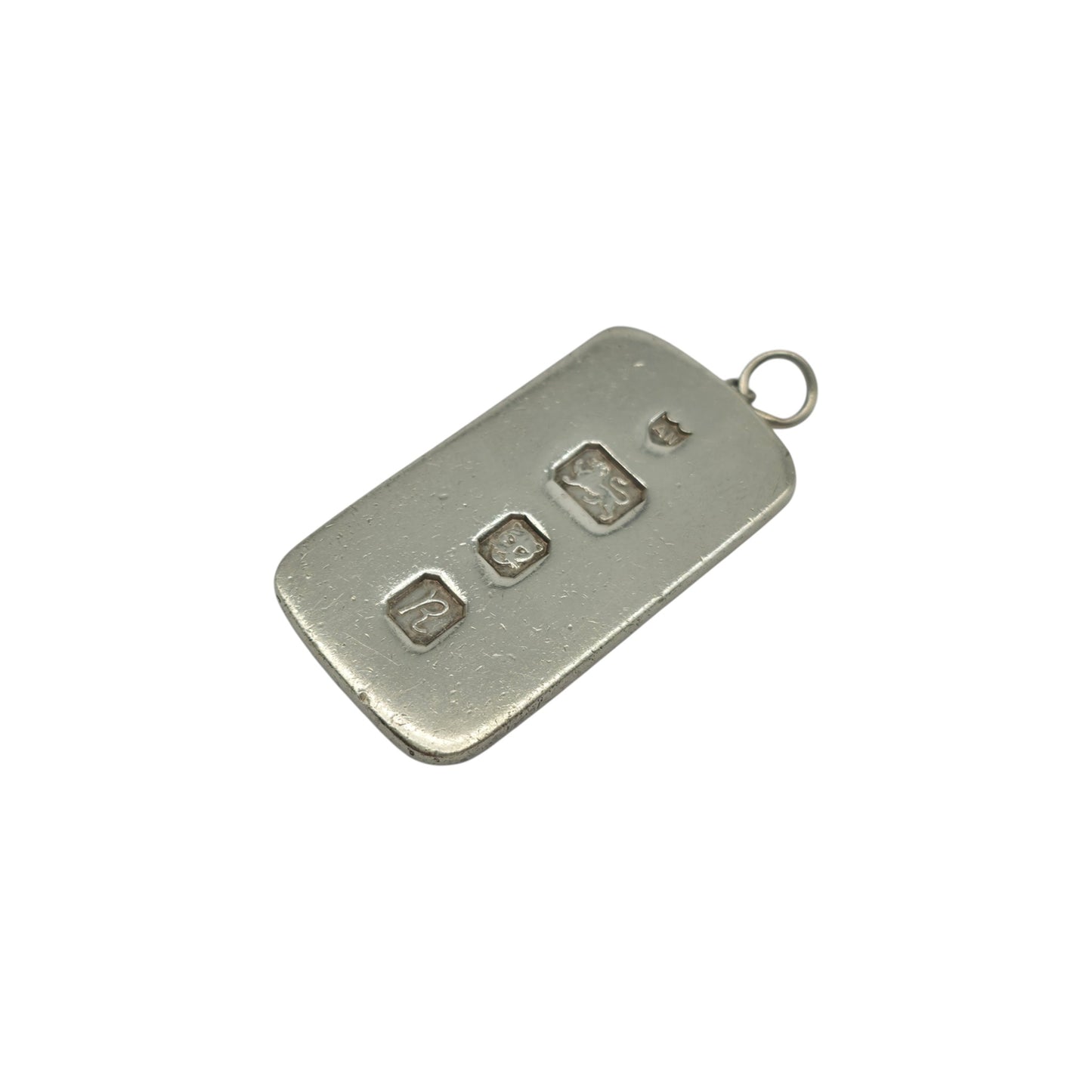 Sterling Silver Ingot Pendant 1991 L 4.3 cm 30 g.