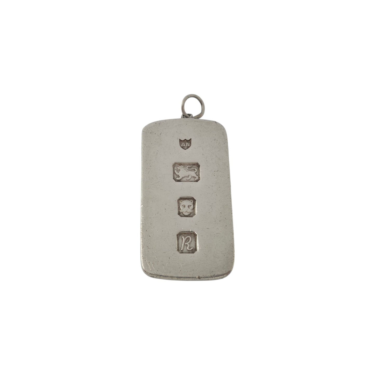 Sterling Silver Ingot Pendant 1991 L 4.3 cm 30 g.