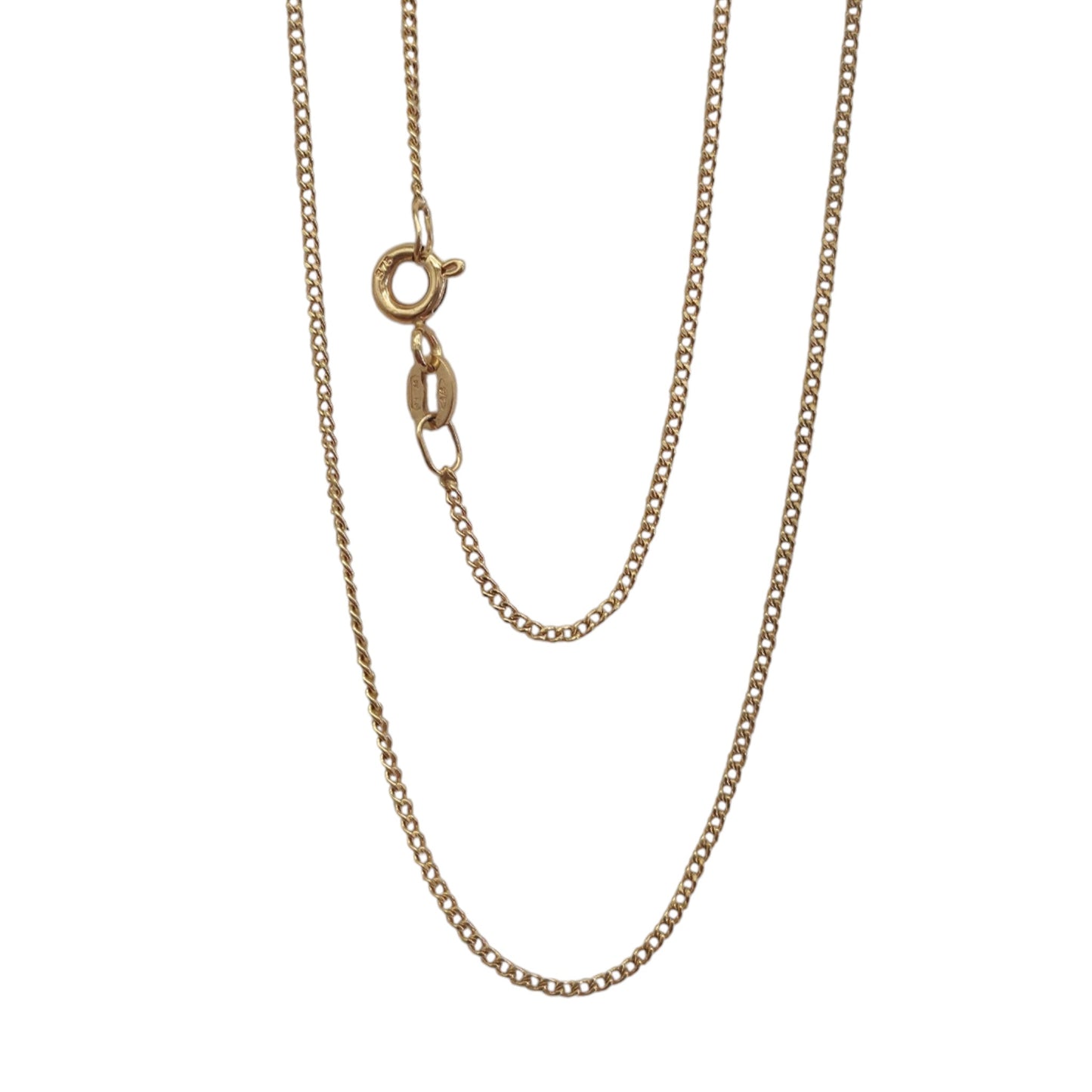 Unoaerre 9ct 375 Yellow Gold Fine Curb Chain L 41.0 cm 1.5 g.