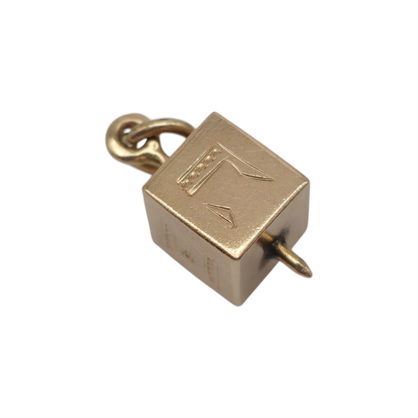 珍しい14金イエローゴールドスピナーチャーム 長さ1.6cm 2.1g