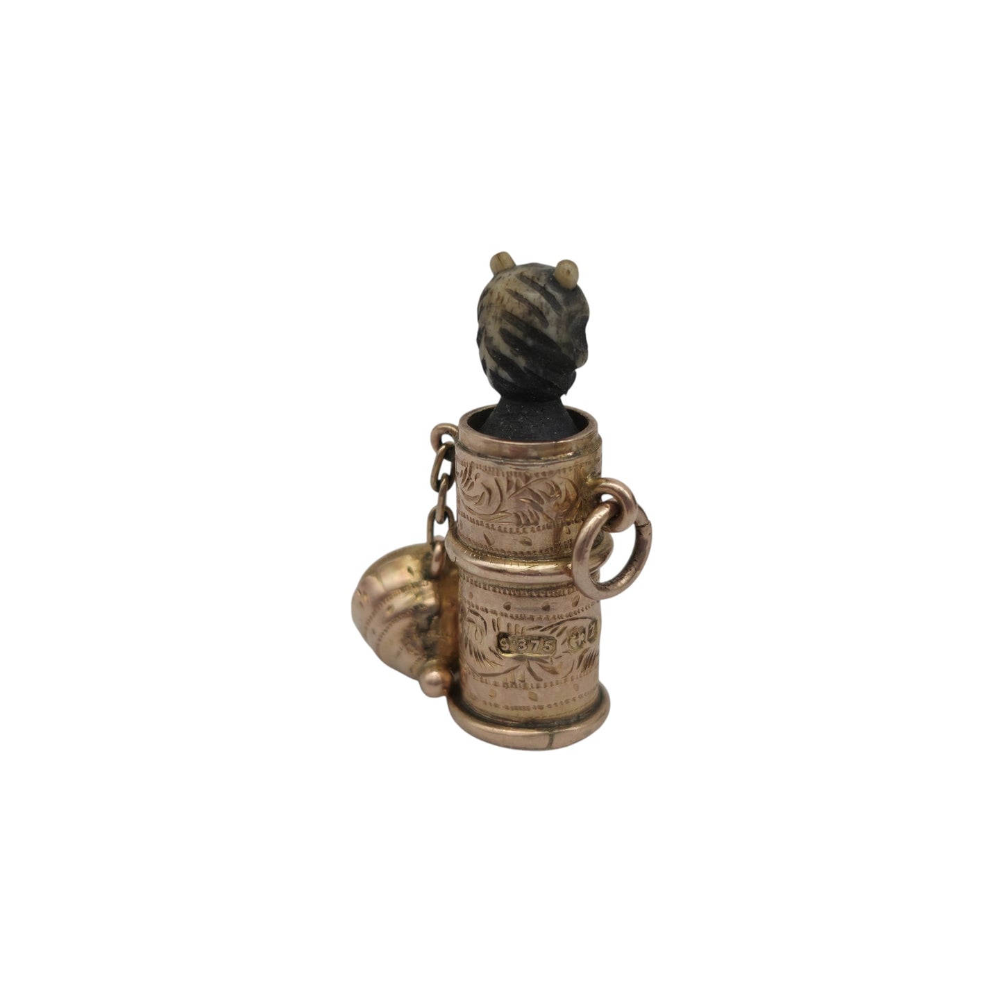レア ヴィクトリアン 9ct 375 イエローゴールド ポップアップ デビルチャーム 1899年製 長さ2.3cm 2.7g