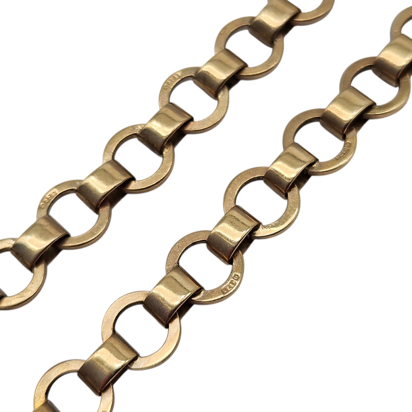 9ct 375 Yellow Gold Circle Link Bracelet 1959 L 18.0 cm 6.8 g.